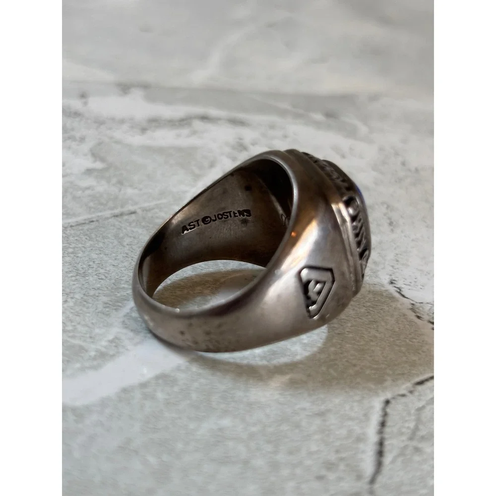 Jostens Albertsons Inc 1998 Service Award Ring‎ Blue Stone Lustrium Size 9.5